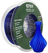 EPAX 1.75mm Glass Blue Fast PETG 3D Printer Filament, High Speed PETG 3D Printing Filament, Dimen...