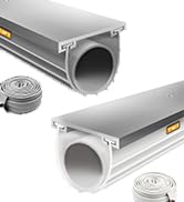 Garage Door Seals Bottom Rubber with Pre-drilled Aluminum Track Retainer Base Kit,Heavy-Duty U Sh...
