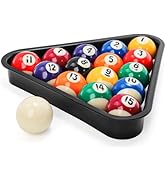 TOPZEA Billiard Balls Set Mini Size, 1-1/2 Inch Pool Ball Set, Complete 16 Balls with Billard Rac...