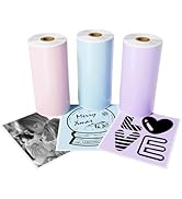 Ponek Thermal Sticker Paper Pink/Blue/Purple, Compatible with Sticker Maker Y02C/T02/M02X/M02L, 5...