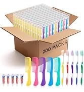 Disposable Toothbrushes with Toothpaste and Comb in Bulk, Individually Wrapped Soft Bristle Trave...