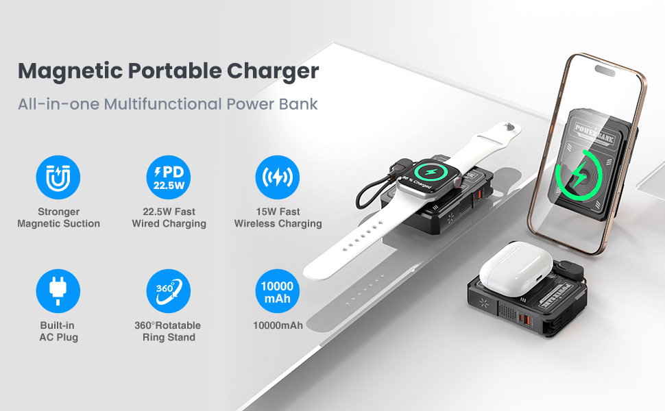 3-in-1 Magnetic Power Bank