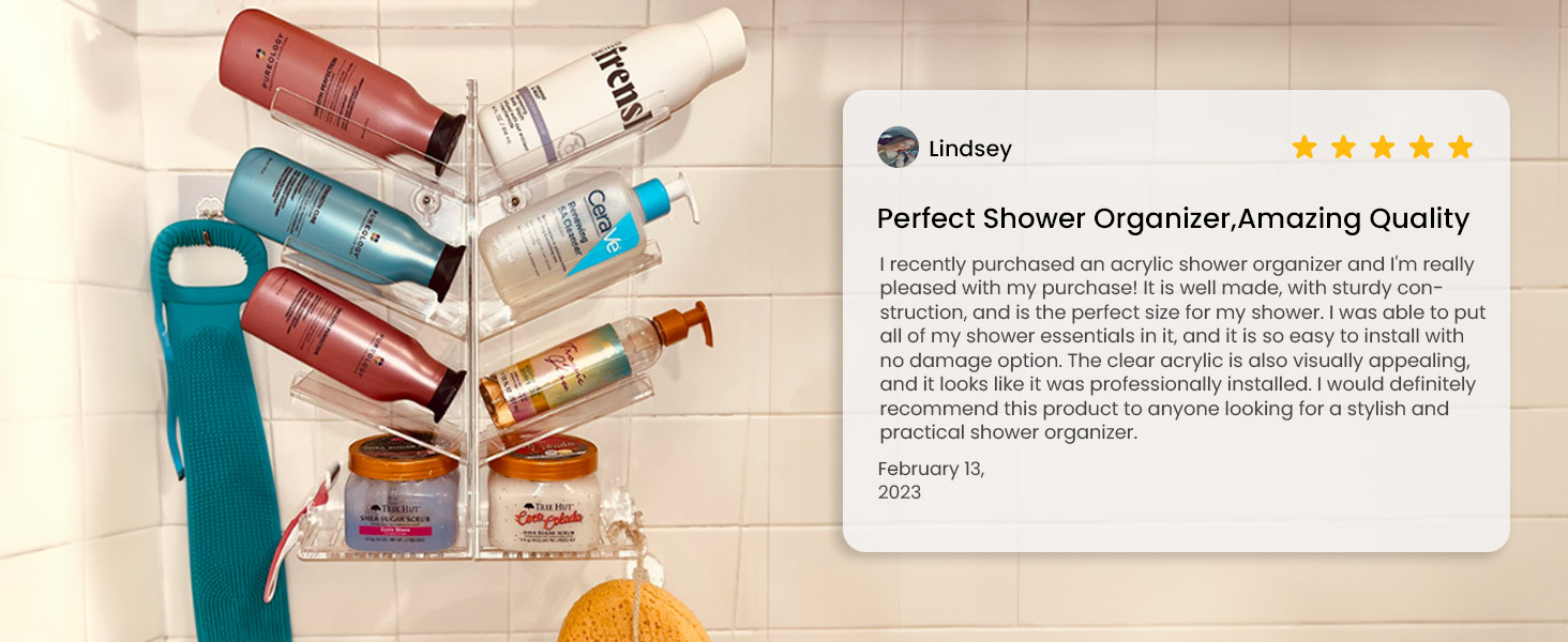 acrylic shower shelves