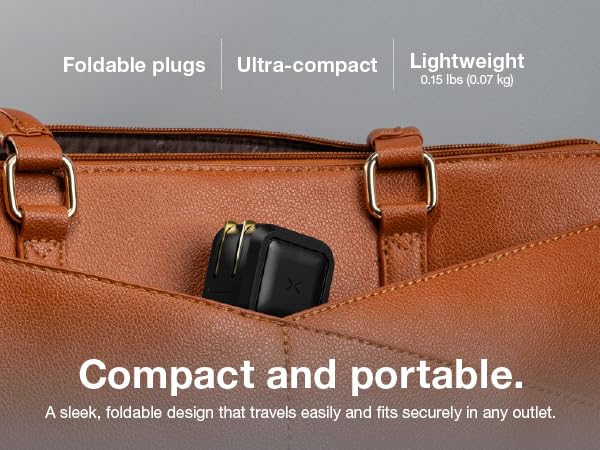 Powered by GaN technology, the usbc chargers are compact and portable with foldable plugs