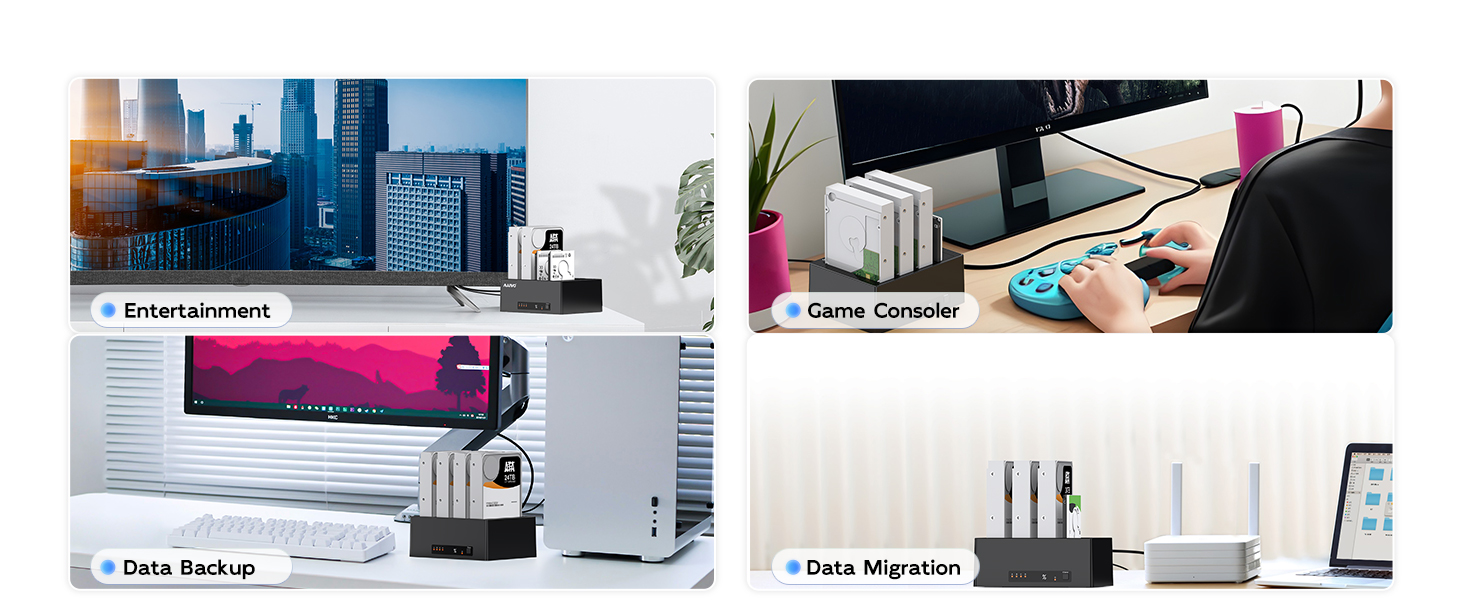 2.5 3.5 inch hdd ssd case drive bay hard drive cloner copier dock tool free Aluminum case 