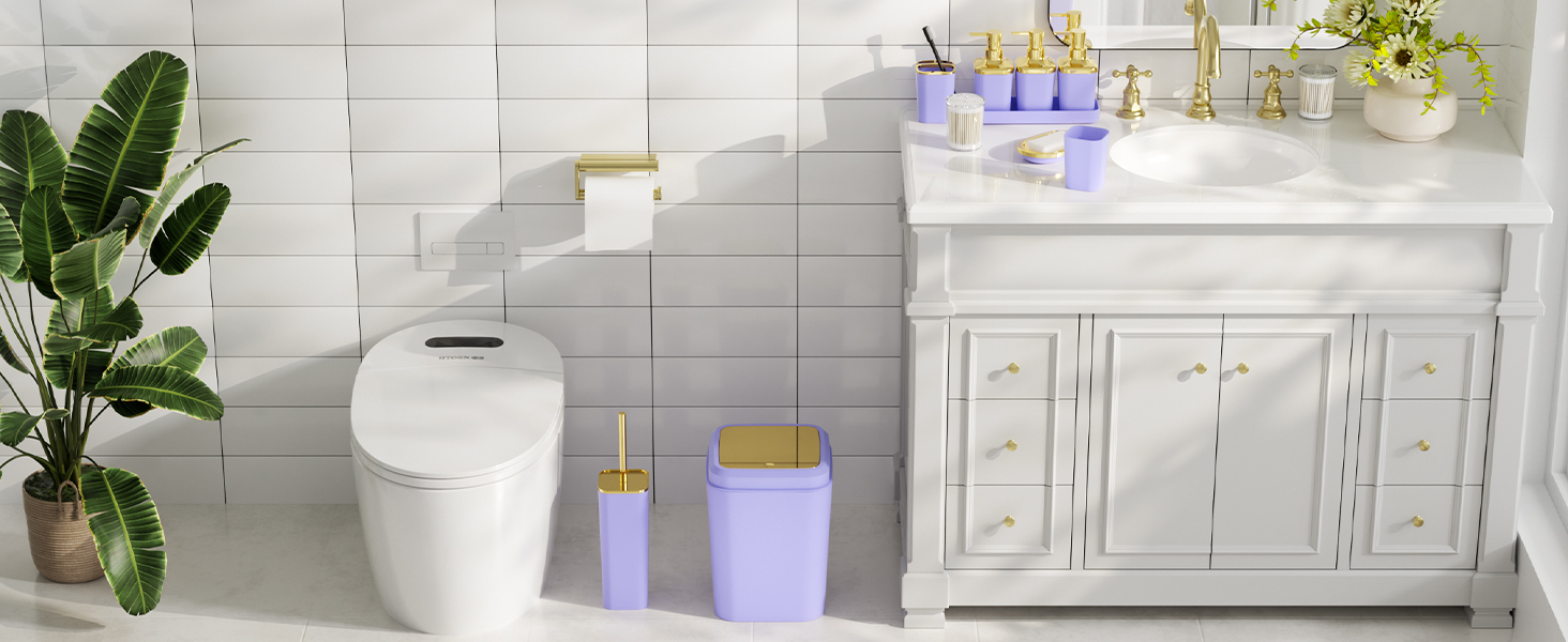 purple bathroom set