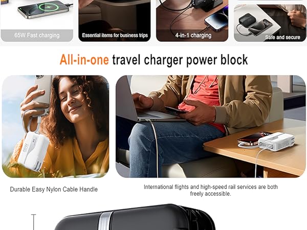 portable charger with built in cable
