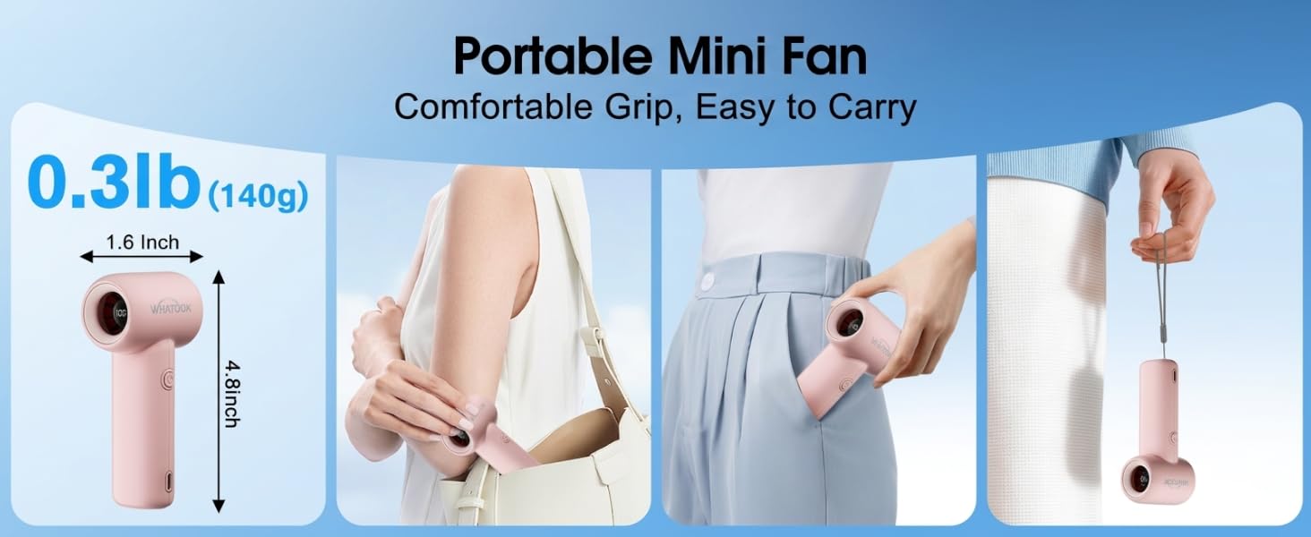mini small fan portable handheld hand personal held cruise turbo travel rechargeable camping
