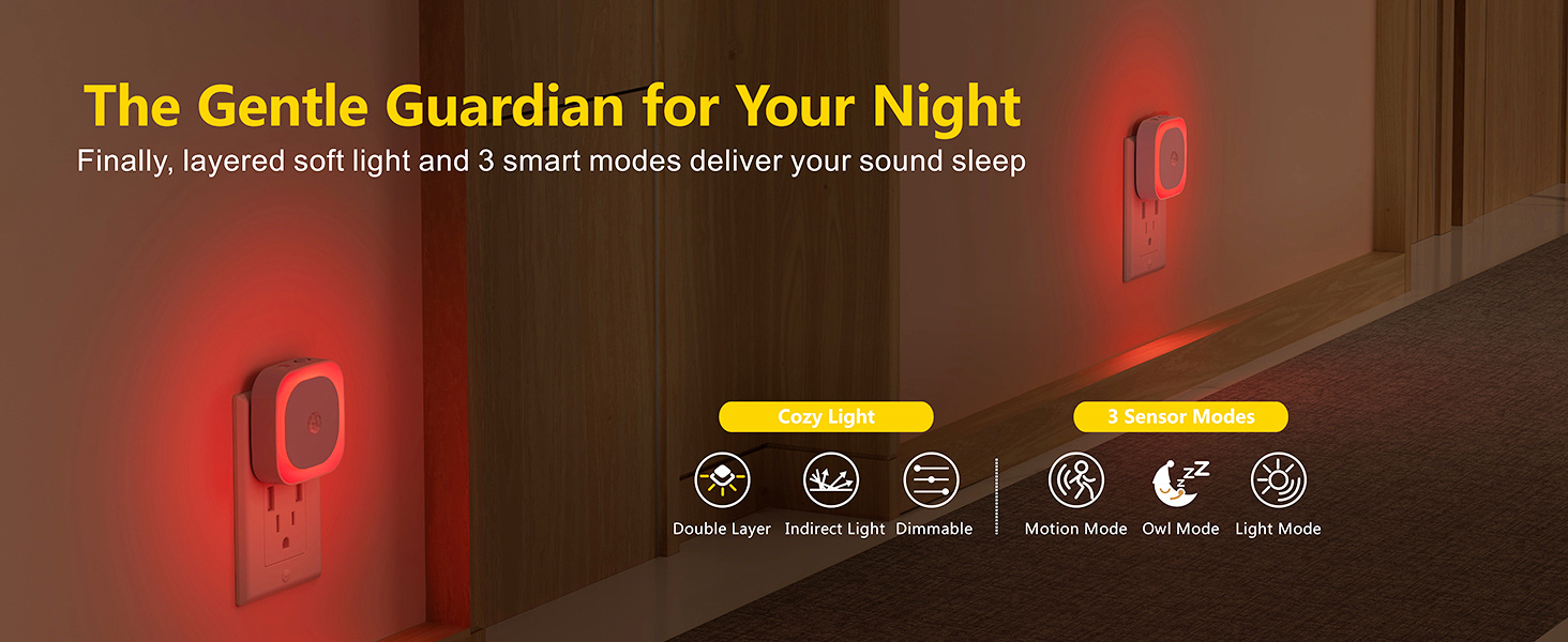 red night light plug into wall