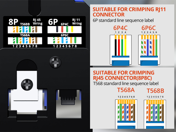 Text reads 'Image 4'. Technical diagram showing RJ45 connector wiring schemes with color-coded wire arrangements for networking cables.