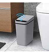 Anborry Smart Touchless Bathroom Trash Can 2.2 Gallon Automatic Motion Sensor Rubbish Can with Li...