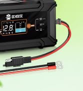 DC House Battery Charger 12V 10A, Smart Car Trickle Charger Fully Automatic Maintainer Desulfator...