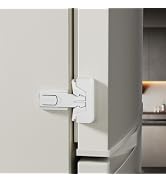 YUNKEY Child Proof Refrigerator Lock,White Fridge Door Lock for Kids,Babies &amp; Pets No Drill Insta...