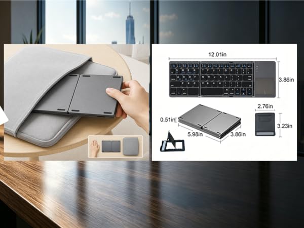 Foldable Keyboard with Touchpad