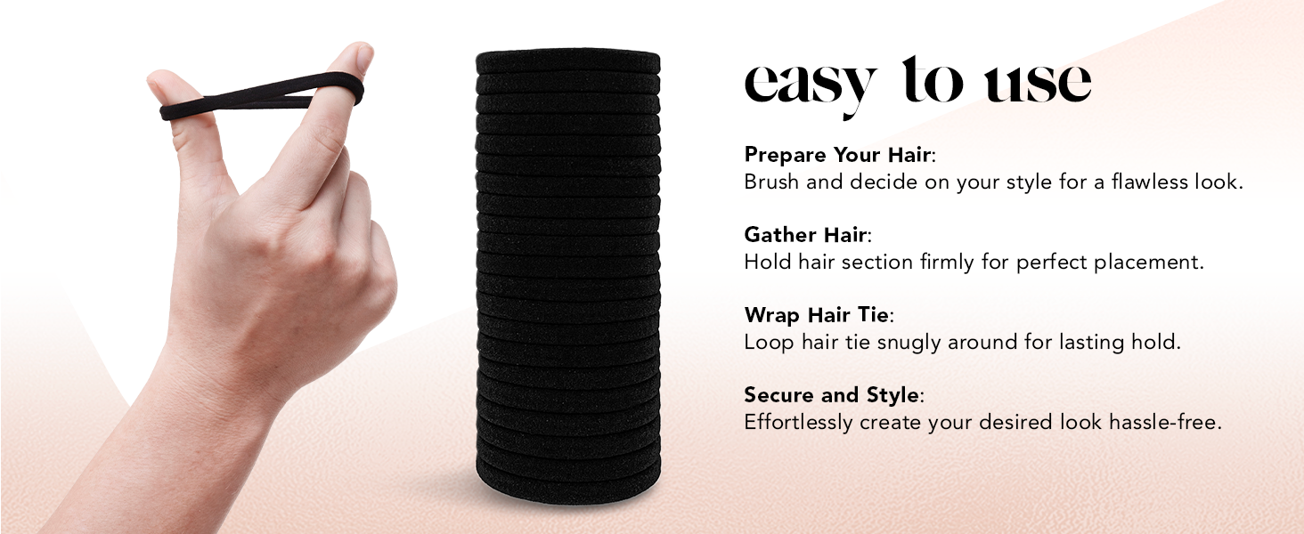 trendy kid hairtyes black large slips comb elastic tiee adult teenage beauty trends pack mujer