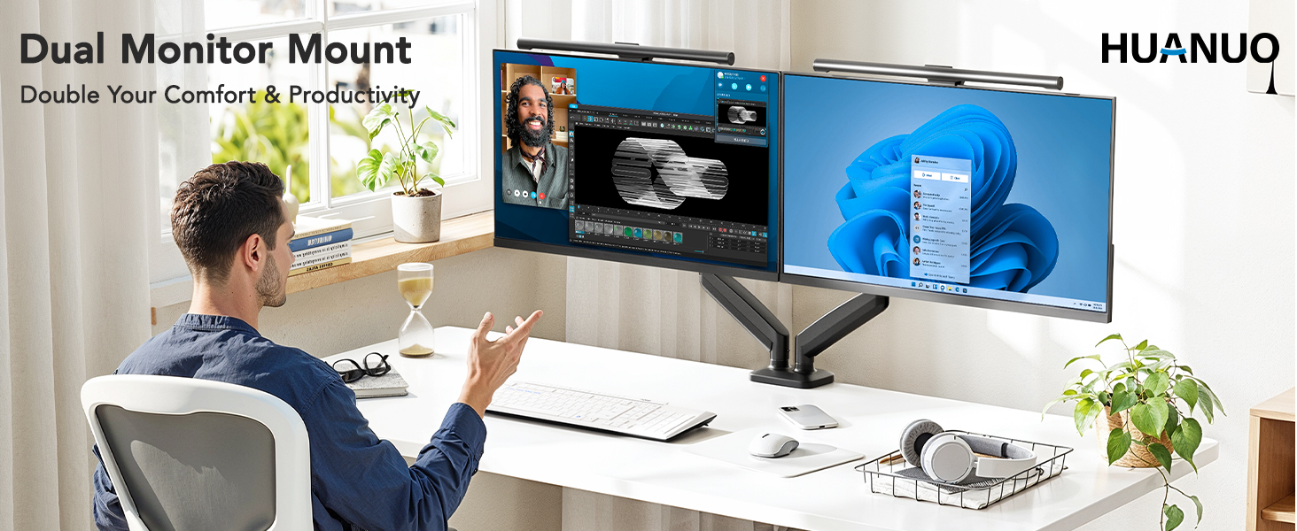dual monitor mount