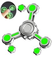 Gravity Fidget Spinner Toy for Kids Adults, Metal Finger Hand Spinner Fidgeting Glow in The Dark,...