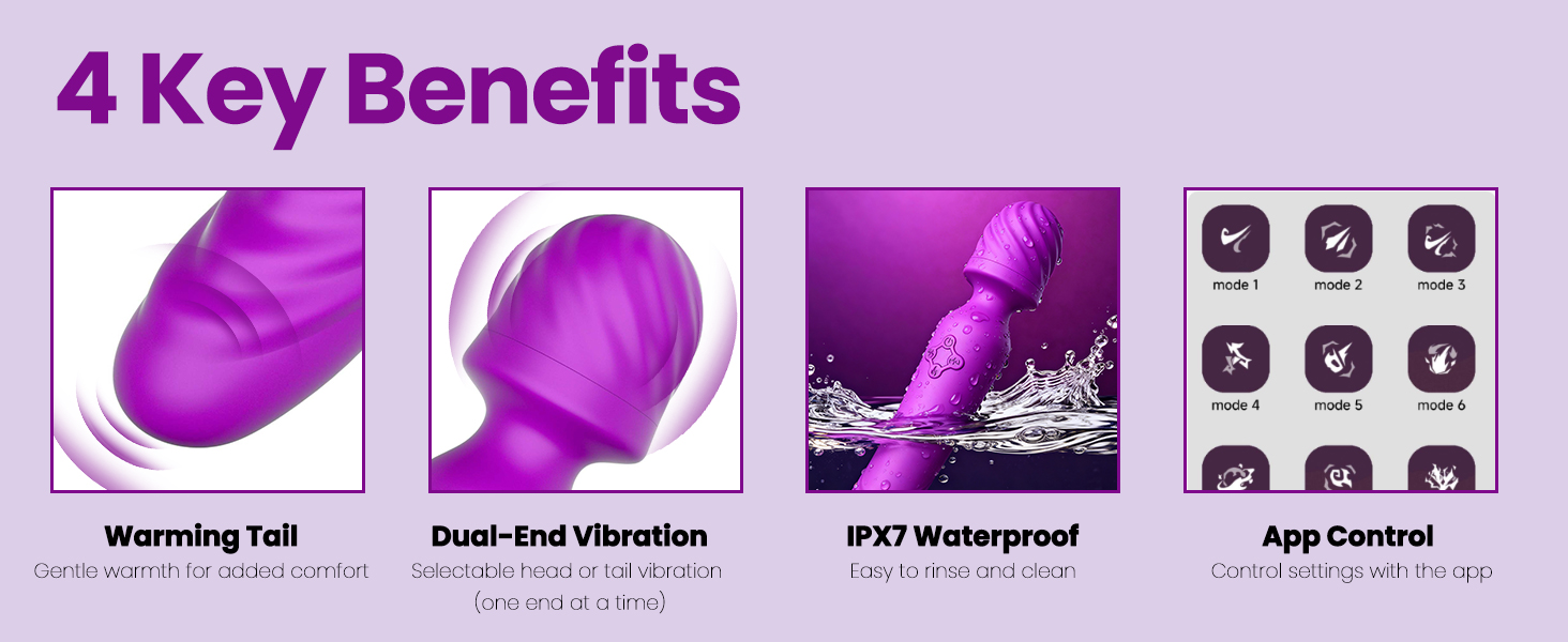Warming Tail Dual-End Vibration IPX7 Waterproof App Control