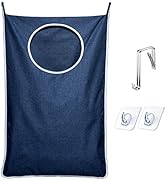 KEEPJOY XL Hanging Laundry Hamper Bag, Large 36"x22" Clothes Hanging Hamper with Strong Hooks for...
