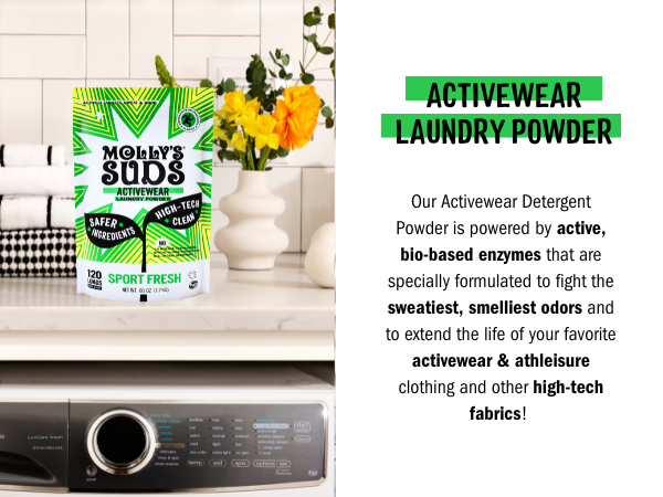Specially formulated to fight the sweatiest, smelliest odors of your favorite activewear