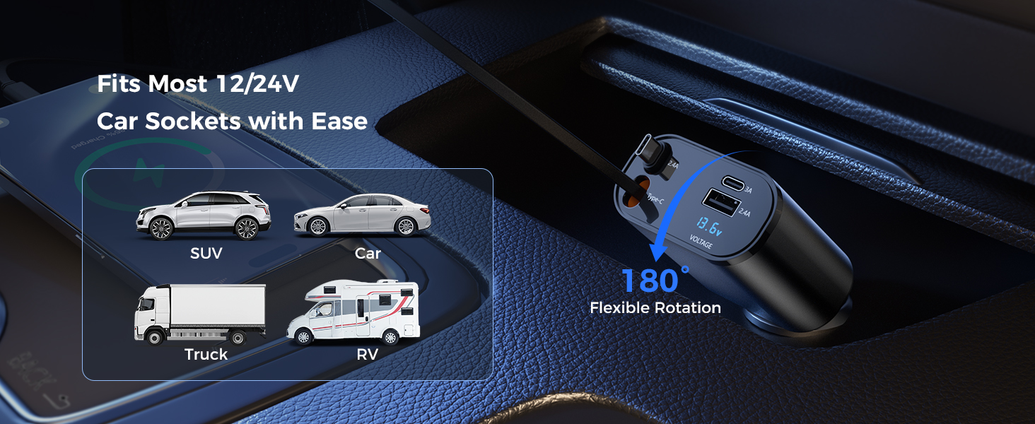 retractable car charger