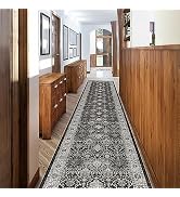 Hallway Washable Runner Rug - 2'6x12 Kitchen Rugs Entryway Rug Runner Vintage Soft Floor Mat Non ...
