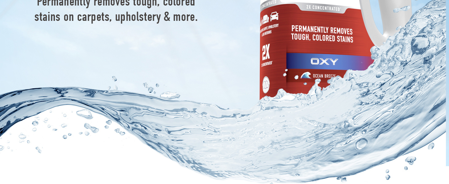 Permanently removes tough, colored stains on carpets, upholstery &amp; more