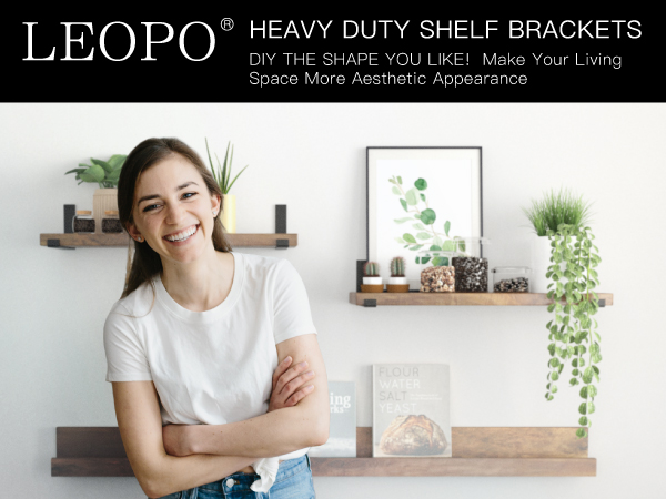J style floating shelf brackets