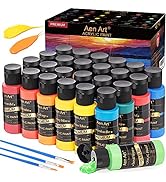 Aen Art Acrylic Paint, Set of 24 Colors Craft Paint Supplies for Canvas, Painting, Wood, Ceramic ...