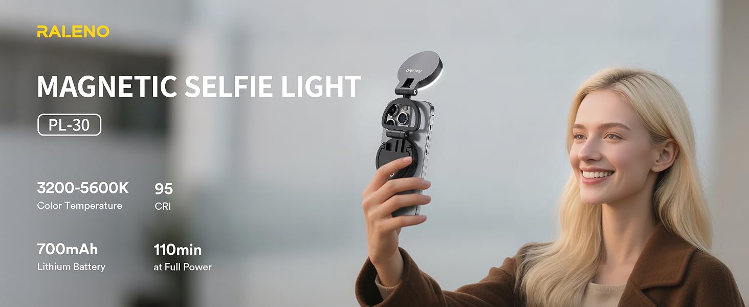 RALENO Magnetic Selfie Light PL-30
