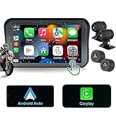 Motorcycle DVR: Wireless Apple Carplay, Android Auto, TPMS, Dual HD 1080P Cameras, GPS, G-Sensor,...