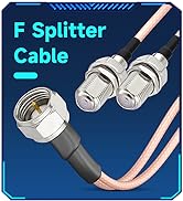 SUPERBAT F-Type Splitter Cable F Male to F Dual Female Coax Splitter Cable V-Type F Type TV Split...