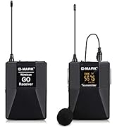 G-MARK Wireless Lavalier Microphone - Compact Wireless Microphone System Transmitter and Receiver...