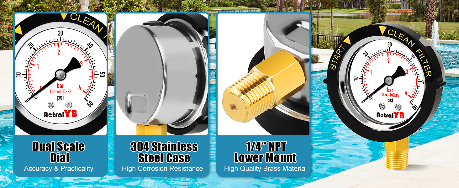 60psi pressure gauge