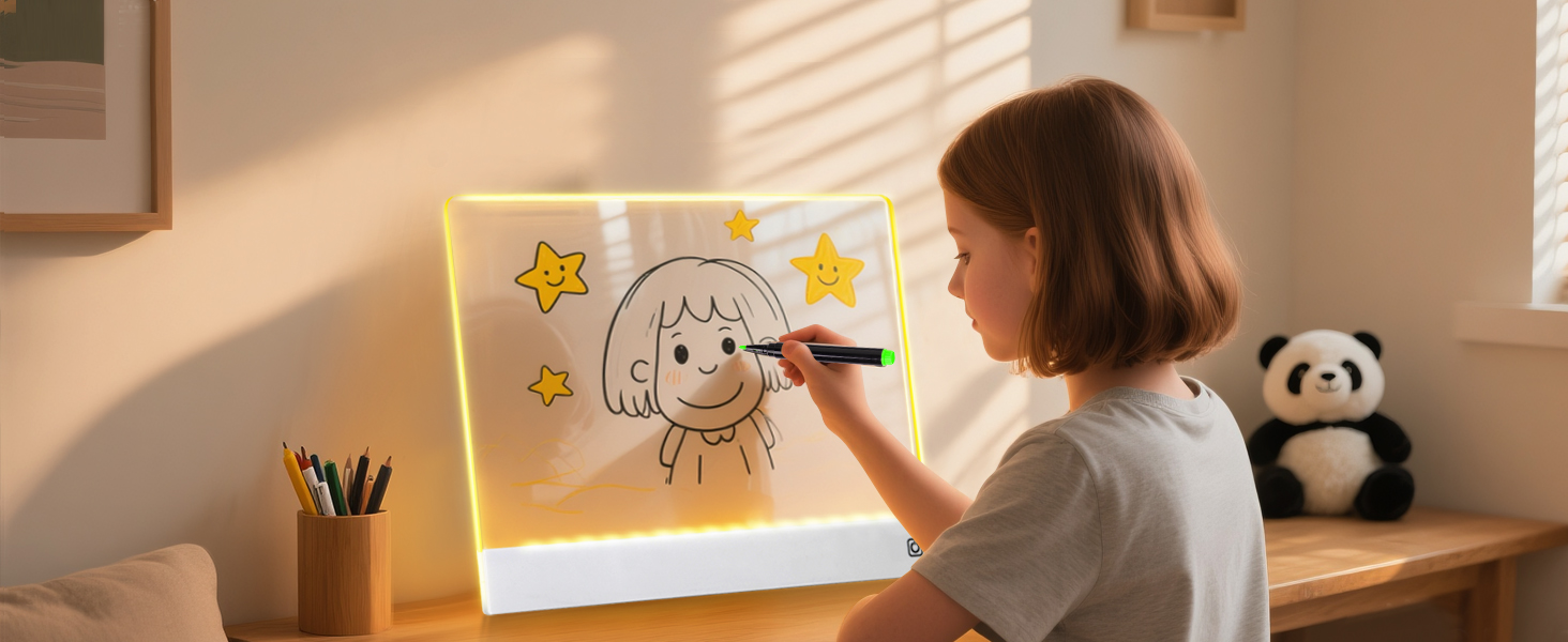 Rechargeable Doodle Glow LED Note Board