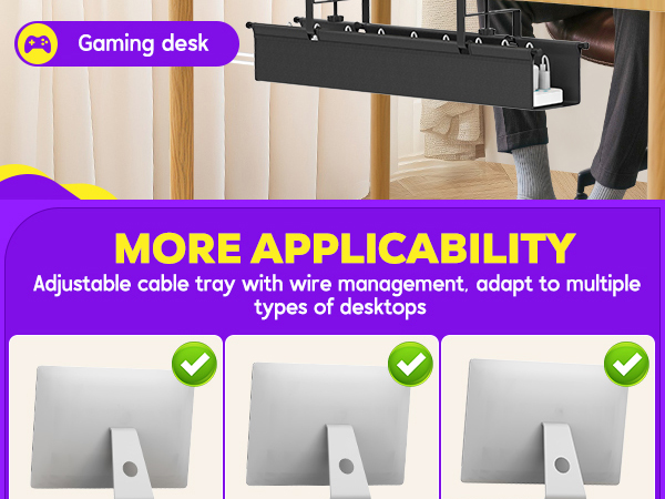 Under Desk Cable Management Tray