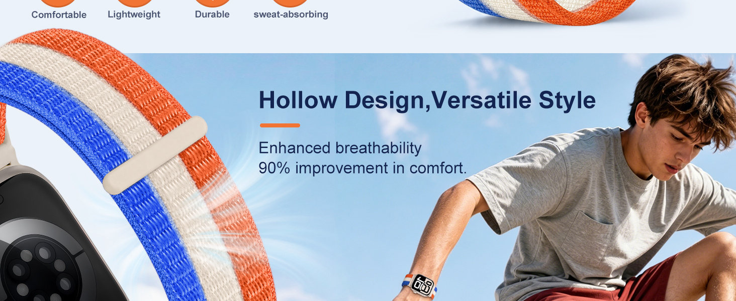 breathable nylon sport loop