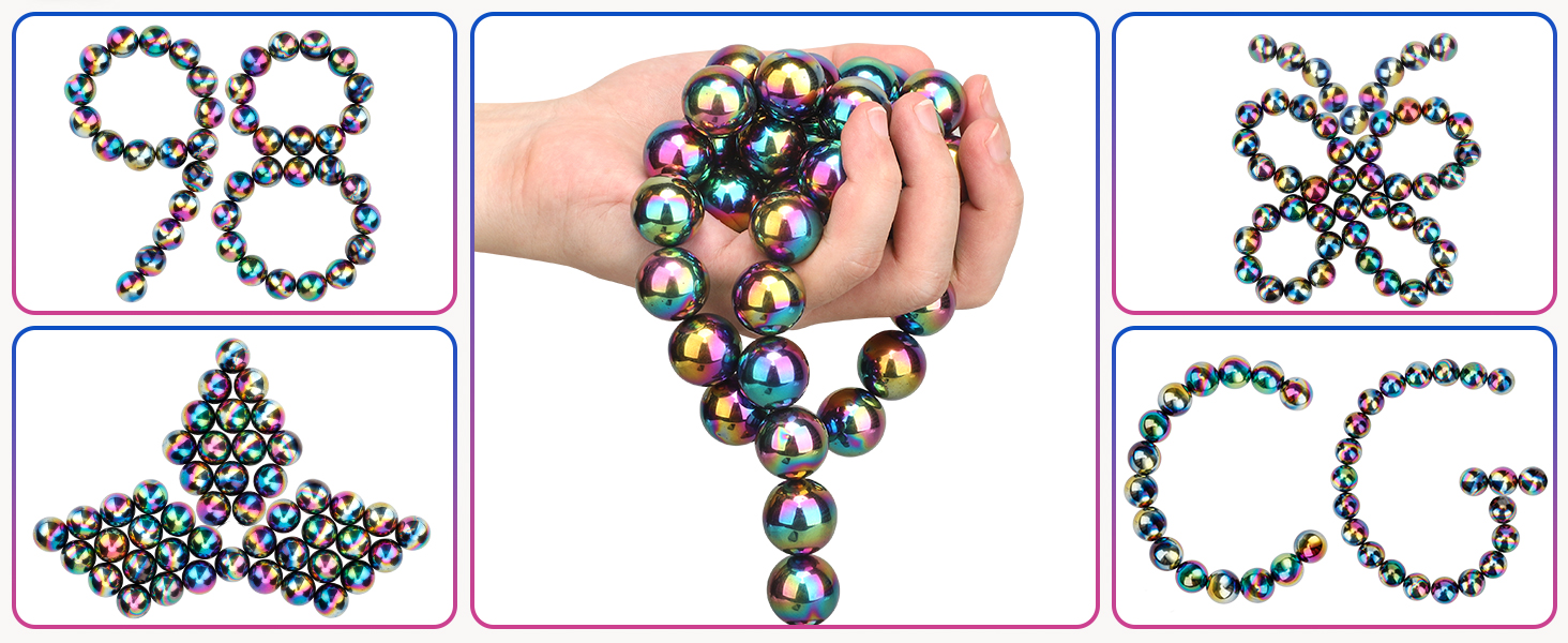 Large Fidget Magnet Toy for Adults, Magnet Hand Roller, Magnetic Toy for Men, Refrigerator Magnet