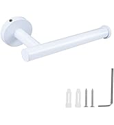 Cilee White Toilet Paper Holder,Bathroom Tissue Holder Paper Roll,SUS304 Stainless Steel Toilet R...