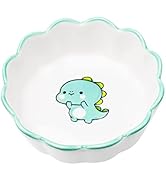 NatSumeBasics Ceramic Paper Clip Holder with Green Dinosaur Cute PaperClip Dish Cup Holders Dispe...