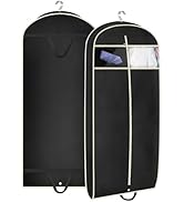 MISSLO 43" Gusseted Travel Garment Bag with Accessories Zipper Pocket Breathable Suit Garment Cov...