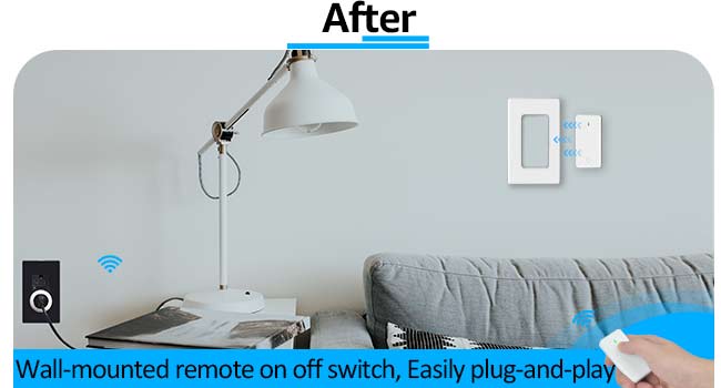 Remote Switch Outlet Plug with Decor on off Switch.