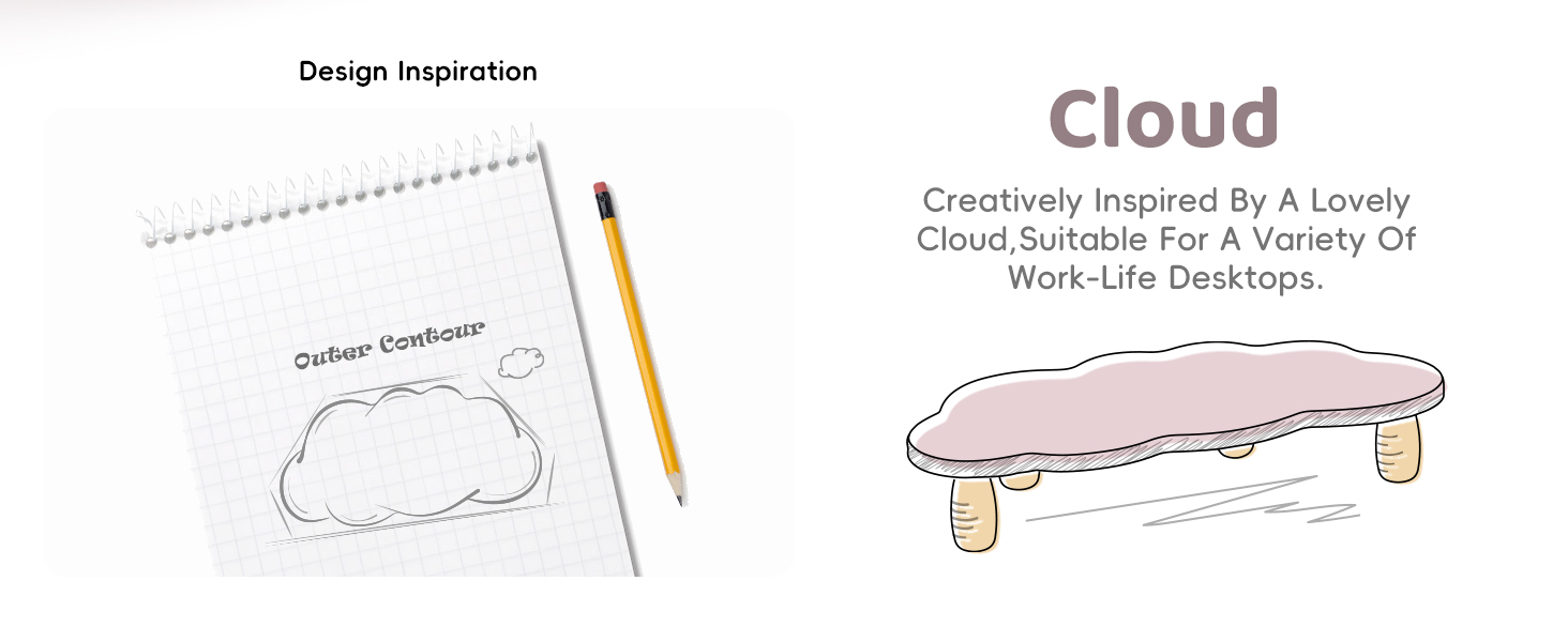cloud-shaped monitor stand