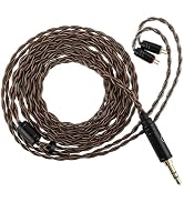 Linsoul ZiiGaat Z-01 IEM Cable, 4 Core Single Crystal Copper Wire,in Ear Monitor Cord with 3.5mm ...
