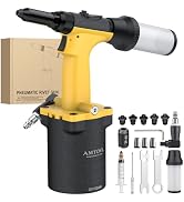 AMTOVL Pneumatic Riveter - 1400KGF/3086LBF Pulling Pneumatic Rivet Gun, Heavy-Duty Air Pop Rivete...