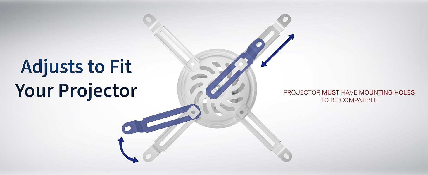 Drop Ceiling Projector Mount with Scissor Clamp Metal Grid Clamp Projector Mount