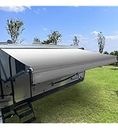 SHADEPLUS RV Awning Fabric Replacement,Camper Awning Replacement,16 oz Heavy Duty Waterproof Viny...