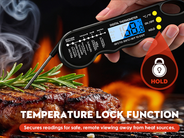 TRAUSI Instant Read Meat Thermometer