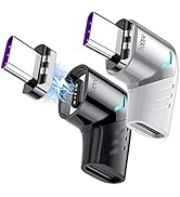 Sisyphy Magnetic USB C Adapter (2 Pack), 5Pins Type C Connector, Support USB PD 100W Quick Charge...