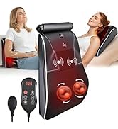 hlthsky Shiatsu Back and Neck Massager with Heat,Back Massager for Pain Relief deep Tissue,3D Kne...